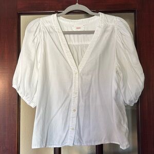 Xirena Balloon Sleeve Button Down Blouse